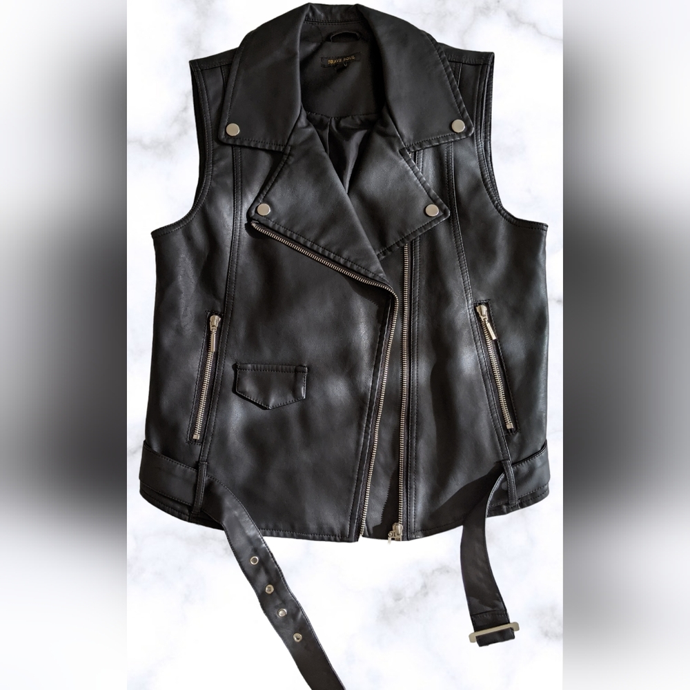 Faux Leather Vest